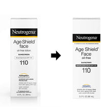 Load image into Gallery viewer, Neutrogena Age Shield Face Lotion Sunscreen with Broad Spectrum SPF 110, Oil-Free & Non-Comedogenic Moisturizing Sunscreen to Prevent Signs of Aging, 3 fl. oz