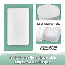 Load image into Gallery viewer, wegreeco 100% Bamboo Unscented Diaper Liners,Fragance Free and Chlorine Free - 100 Sheets Per Roll ( 1 Roll, Bamboo)