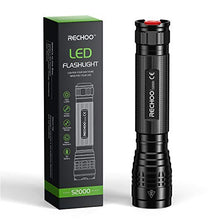 Load image into Gallery viewer, High-Powered LED Flashlight S2000, RECHOO Upgraded Powerful 2000 High Lumens Flashlights with 3 Modes, Zoomable, Water Resistant Flash Light for Camping, Outdoor, Emergency, Hiking
