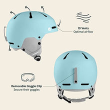 Load image into Gallery viewer, Retrospec Comstock Youth Ski & Snowboard Helmet for Kids - Durable ABS Shell, Protective EPS Foam & Cooling Vents - Adjustable Fit for Boys & Girls - Matte Blue Ridge, 52-55cm Small
