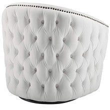 Load image into Gallery viewer, Modway Rogue Performance Velvet Barrel Back Accent Lounge Swivel Chair in White
