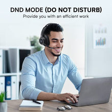 Load image into Gallery viewer, Bluetooth Headset with Microphone, eMeet ENC Noise Cancelling Headphones with 4 Mics, All Day Battery & Comfortable Design PC Headset, Dual-Bluetooth/Dongle/USB Connection for PC/Mac/Tablet/Cell Phone