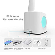 Load image into Gallery viewer, LED Desk Lamp with USB Charging Port, Night Atmosphere Lamp, Alarm Clock, Pen Holder, Calendar, 3-Level Dimmer Eye-Caring Table Lamp for Study/Read/Office