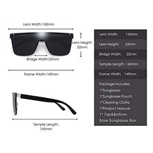 Load image into Gallery viewer, JIM HALO Rimless Shield Sunglasses One Piece Flat Top Mirror Glasses Women Men (Silver Frame/Grey Lens)