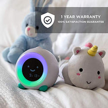 Load image into Gallery viewer, LittleHippo Mella Ready to Rise Children's Trainer, Alarm Clock, Night Light Sleep Sounds Machine (Arctic Blue), Standard