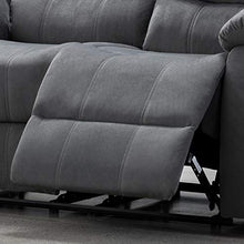 Load image into Gallery viewer, AC Pacific 2-Piece Reclining Living Room Upholstered Sofa, Set with 4, Sofa & Loveseat, Grey