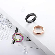 Load image into Gallery viewer, XCOIN 3Pcs Stainless Steel Spinner Rings for Women Mens Cool Fidget Band Rings 6MM Wide Sandblast Finish Lucky Stress Relieving Ring Wedding Pormise Band Ring Set
