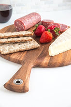 Load image into Gallery viewer, Ironwood Gourmet Round Provencale Paddle Round, Acacia Wood 0.5 x 12 x 16 inches