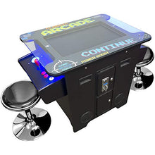 Load image into Gallery viewer, Creative Arcades Full Size Commercial Grade Cocktail Arcade Machine | 2 Player | 412 Games | 26" LCD Screen | Square Glass Top | LED | 2 Sanwa Joysticks | Trackball | 2 Stools | 3 Year Warranty