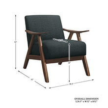 Load image into Gallery viewer, Lexicon Fabric Accent Chair, Dark Gray
