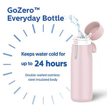 Load image into Gallery viewer, Philips Water GoZero Everyday Insulated Stainless Steel Water Bottle with Philips Everyday Tap Water Filter BPA Free, Transform Tap Water into Healthy Tastier Water Keep Drink Hot/Cold, 18.6 oz, Pink