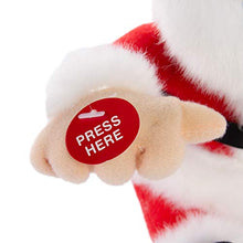 Load image into Gallery viewer, Simply Genius Farting Santa Claus: Animated Christmas Character, 8” Stuffed Plush Santa with Sound, Vibrations and Farts, Pull Santa’s Finger to Speak, Vibrate and Fart