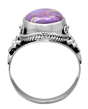 Load image into Gallery viewer, YoTreasure 10x14MM Purple Copper Turquoise Ring 925 Sterling Silver Gemstone Jewelry
