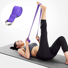 Load image into Gallery viewer, KUYOU Yoga Mat Foldable 1/16 Inch Thick Non-Slip Travel Yoga Mat Cover Pad Sweat Absorbent and Soft Lightweight Exercise Workout Mat with 96 inch Stretch Band Strap for Yoga Pilates and Fitness