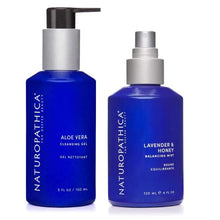 Load image into Gallery viewer, Naturopathica Aloe Cleansing Gel (5 oz.) & Lavender Honey Balancing Mist (4 oz.) Set - Gentle Facial Cleanser, Toner, Balancer