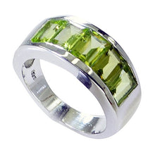 Load image into Gallery viewer, 55Carat Natural Green Peridot Ring Band Men Bold August Birthstone Handmade Size 4,5,6,7,8,9,10,11,12