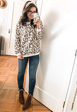 Load image into Gallery viewer, ECOWISH Women's Camouflage Print Casual Leopard Pullover Long Sleeve Sweatshirts Top Blouse Camel X-Large