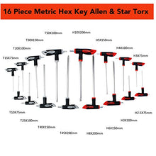 Load image into Gallery viewer, B Bochamtec 16 PCS Hey Key Set and Allen Wrench Set T Handle Allen Wrench Set Hex Ball End with Case