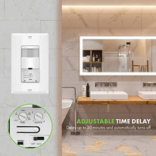 Load image into Gallery viewer, TOPGREENER Motion Detector Light Switch, in Wall Sensor Switch, Occupancy Sensor Switch 500W LED CFL 1/4HP, Wall Plates Included, Neutral Wire Required, TDOS5, White, 2 Pack