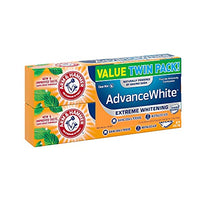 Load image into Gallery viewer, ARM & HAMMER Advanced White Extreme Whitening Toothpaste, TWIN PACK (Contains Two 6oz Tubes) -Clean Mint- Fluoride Toothpaste