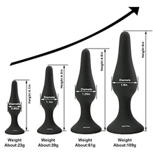 Load image into Gallery viewer, Hisionlee Sexy Toys 4PCS Anal Plug Set Silicone Anal Butt Plug Adult Sex Toys for Women,Men and Beginners(Black)