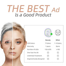 Load image into Gallery viewer, Led Face Mask Light Therapy - 7 Color Photon Blue & Red Light Maintenance Skin Rejuvenation Facial Skin Care Mask, Home Skin Care Mask for Face (white) (white)