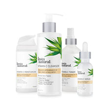 Load image into Gallery viewer, InstaNatural Vitamin C Skin Care Set with Vitamin C Facial Cleanser, Toner, Serum and Moisturizer for Hydrating, Anti Aging and Brightening