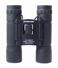 Load image into Gallery viewer, HUMVEE HMV-B-12X25B Rubber Armor Compact Binocular with Anti-Reflective Ruby Red Lens, 12x25, Black