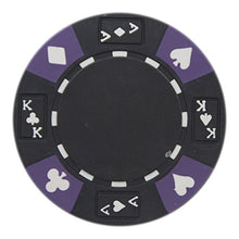 Load image into Gallery viewer, Brybelly Ace King Suited Poker Chip Heavyweight 14-Gram Clay Composite – Pack of 50 (Black)