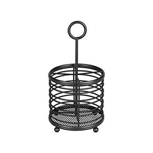 Load image into Gallery viewer, Spectrum Diversified Contempo Caddy Cutlery, Modern Dining Table Décor & Kitchen Organization, Silverware Holder with Handle, Black