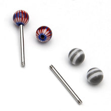 Load image into Gallery viewer, Tongue Rings, CrazyPiercing 110pcs 14G Surgical Steel Nipple Straight Barbells with Assorted Colors Acrylic Ball, Wearable Bar Length 5/8" Tongue Body Piercing Jewelry