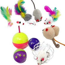 Load image into Gallery viewer, Youngever 24 Cat Toys Kitten Toys Assortments, 2 Way Tunnel, Cat Feather Teaser - Wand Interactive Feather Toy Fluffy Mouse, Crinkle Balls for Cat, Puppy, Kitty, Kitten
