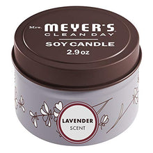 Load image into Gallery viewer, Mrs. Meyer’s Clean Day Scented Soy Tin Candle with essential oils, Lavender Scented, 2.9 oz