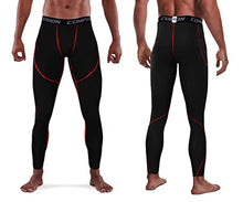 Load image into Gallery viewer, Milin Naco Men's Compression Pants, Cool Dry Baselayer Running Sports Tights with Pocket, Pack of 2-Vitality Black/Wine Red-2XL