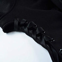 Load image into Gallery viewer, Aniywn Cute Hoodie Tops for Women Girls Cat Ear Pullover Tops Lace-up Cold Shoulder Lantern Sleeves Shirts Hooded Sweatshirt