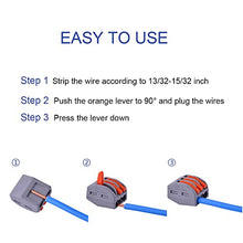 Load image into Gallery viewer, Glutoad Lever Wire Connectors. 60 Pcs Compact Splicing Wire Connectors, 2 3 5 Port Electrical Connectors Assortment Kit for Quick Connect 28-12 AWG Wires