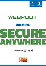 Load image into Gallery viewer, Webroot Antivirus Software 2022 | Protection against Computer Virus, Malware, Phishing and more | 3-Device | 1-Year Subscription | Keycard