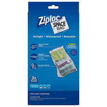 Load image into Gallery viewer, Ziploc Reusable Clothes Storage Bags, 2 Jumbo Vacuum Seal Storage Bags, Space Bags
