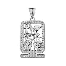 Load image into Gallery viewer, Exquisite Sterling Silver Ancient Egyptian Cartouche Pendant
