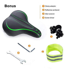 Load image into Gallery viewer, BLUEWIND Bike Seat, Most Comfortable Bicycle Seat Memory Foam Waterproof Bicycle Saddle - Dual Shock Absorbing with Mounting Wrench - Best Stock Bicycle Seat Replacement for Mountain Bikes, Road Bikes
