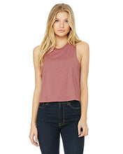 Load image into Gallery viewer, Bella + Canvas Ladies' Racerback Cropped Tank M HEATHER NAVY