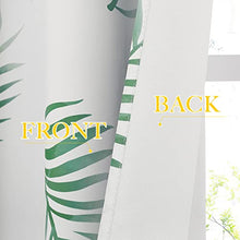 Load image into Gallery viewer, NICETOWN Plant Living Room Curtains 84" Long for Windows, Grommet Top Tropical Window Treatments Curtains Room Darkening for Hall/Villa/Sliding Glass Door, 2 Pieces = 104" Wide, Green Palm