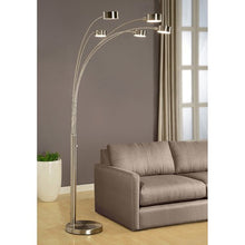 Load image into Gallery viewer, Artiva USA Micah - 5 Arc Brushed Steel Floor Lamp w/ Dimmer Switch, 360 Degree Rotatable Shades - Dim Options - Bright & Attractive - Solid Construction - Stainless Steel - Industrial & Mid-Century