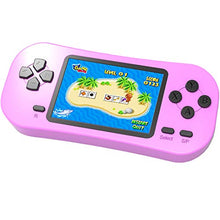 Load image into Gallery viewer, Beijue Retro Handheld Games for Kids Built in 218 Classic Old Style Electronic Game 2.5'' Screen 3.5MM Earphone Jack USB Rechargeable Portable Video Player Children Travel Holiday Entertain (Pink)