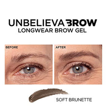 Load image into Gallery viewer, L'Oreal Paris Unbelieva-Brow Longwear Waterproof Tinted Brow Gel, No Smudge, No Transfer, Sweat-Resistant, Soft Brunette, 0.15 fl oz