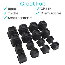 Load image into Gallery viewer, Vive Heavy Duty Bed Risers - Furniture Frame Lift Stilts for College Dorms Room - Leg Extension Elevator - Stackable Platform Blocks for Couch, Chair, Bunk Bedpost (8-Pack (5 Inch, 3 Inch))