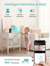 Load image into Gallery viewer, HeimVision 3MP Wireless Security Camera, HM302 Indoor WiFi Pet Camera, PTZ Home HD IP Camera for Baby/Nanny Monitor, Night Vision, 2 Way Audio, Motion/Face Dection, Cloud/SD Storage, Works with Alexa