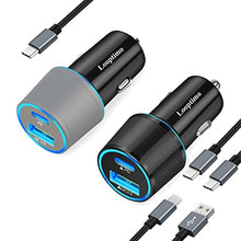Load image into Gallery viewer, Looptimo 2-Pack 12 Volt Cigarette Lighter Adapter Kit, Compatible with Google Pixel 6/6 Pro/5a/5/4a/4, Samsung Galaxy Note 20/10/9,S21/S20/S10, PD & QC 3.0 Car Charger with 3-Pack Type C Cable 3.3ft