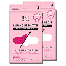 Load image into Gallery viewer, Rael Miracle Patch Melting Pack - Blackhead Control, 3 Steps Kit, Pore Melting and Soothing Sheets for Nose, Sebum Removing Cotton Swabs, Dermatologist Tested (2 Pack)