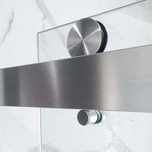 Load image into Gallery viewer, WOODBRIDGE SDD6062-B Frameless Bathtub Shower Doors 56-60" Width x 62" Height with 3/8"(10mm) Clear Tempered Glass, 2 Ways Opening & Double Sliding Nickel Finish, Brushed Nickle